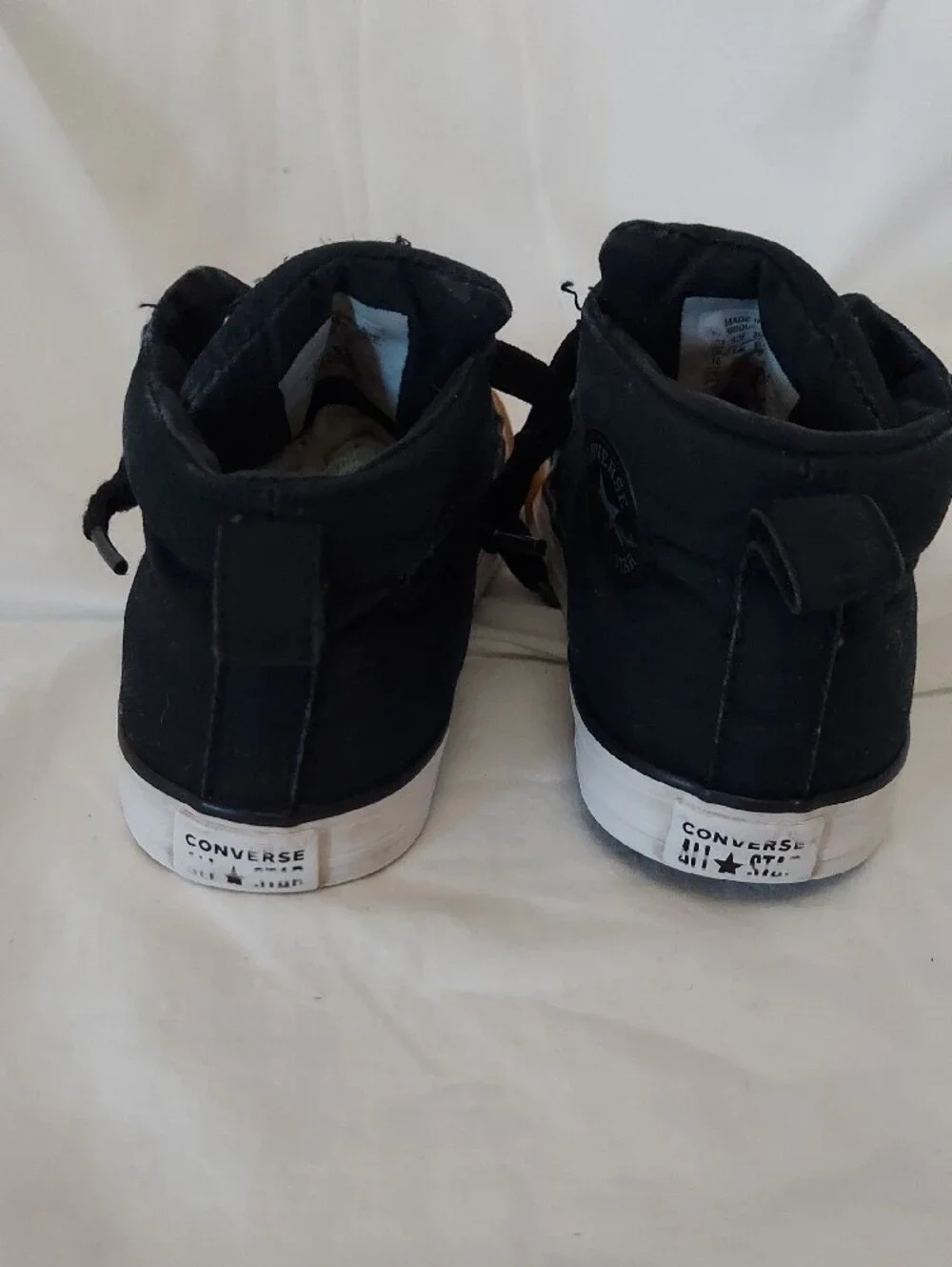 Converse Chuck Taylor All Star Street Mid Kids Shoes Black/Black/White size 10